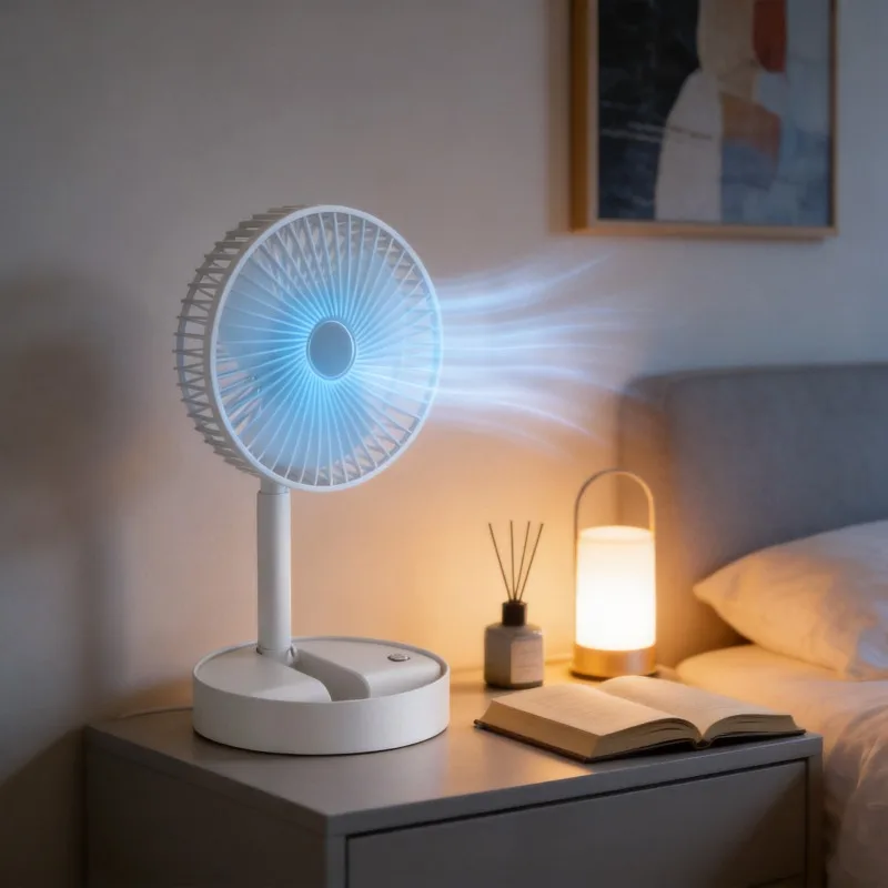 Cool Office Tech Gadgets - Ventilador USB Recargable, Mini, Plegable, Extensible,